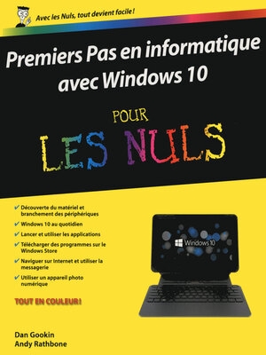 cover image of Premiers pas en informatique avec Windows 10 pour les Nuls